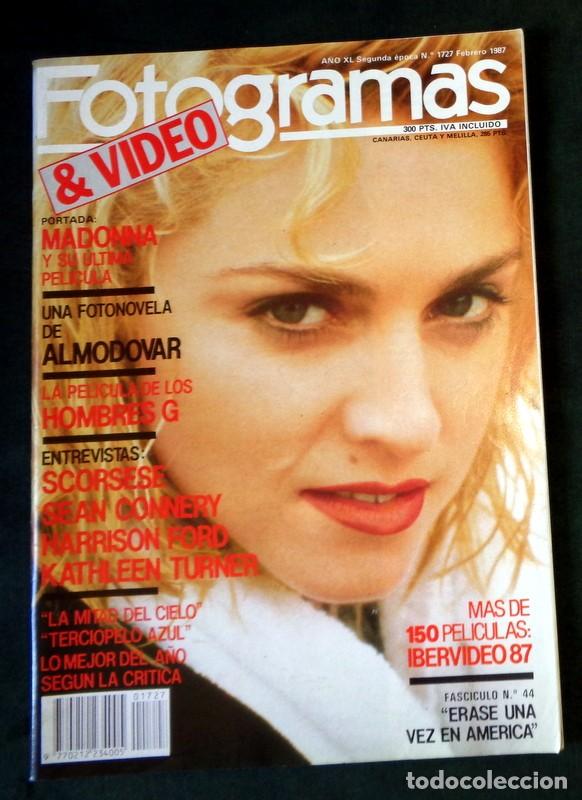 Cine: REVISTA CINE FOTOGRAMAS N&ordm;1727 Febrero 1987. PORTADA MADONNA. HOMBRES G. ALMODOVAR.