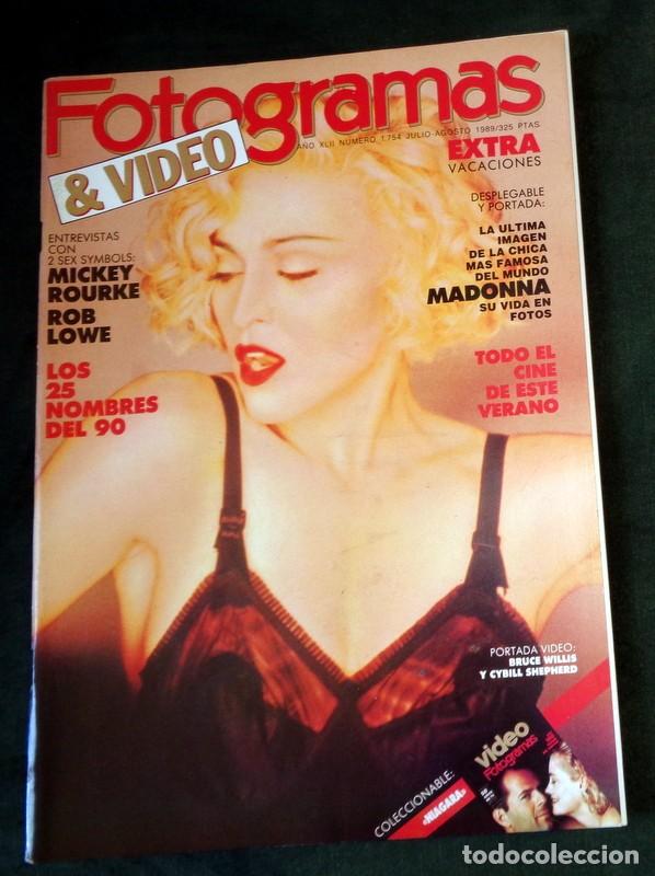 Cine: REVISTA CINE FOTOGRAMAS N&ordm;1754 Julio 1989. PORTADA MADONNA DESPLEGABLE FOTOS. EXTRA VACACIONES