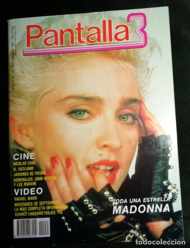 Cine: REVISTA DE CINE PANTALLA 3. N&ordm;55 Septiembre 1987. PORTADA Y REPORTAJE MADONNA. CICCIOLINA. PELICULAS