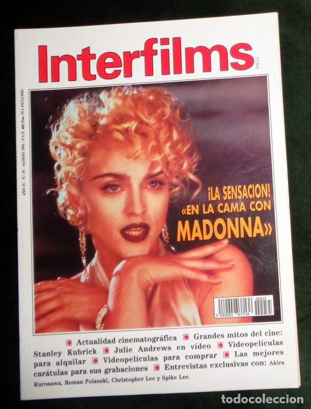 Cine: REVISTA DE CINE. INTERFILMS N&ordm;35 Agosto 1991 PORTADA REPORTAJE MADONNA. CAR&Aacute;TULAS CARTELES PELICULAS