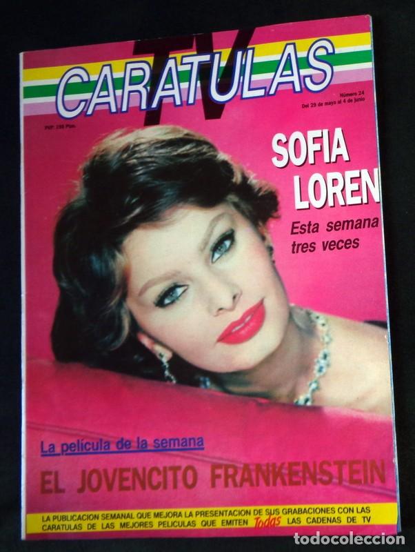 Cine: REVISTA CINE. CAR&Aacute;TULAS N&ordm;24 Junio 1988. SOFIA LOREN. ALASKA OLVIDO GARA METROPOLIS. PEL&Iacute;CULAS TV