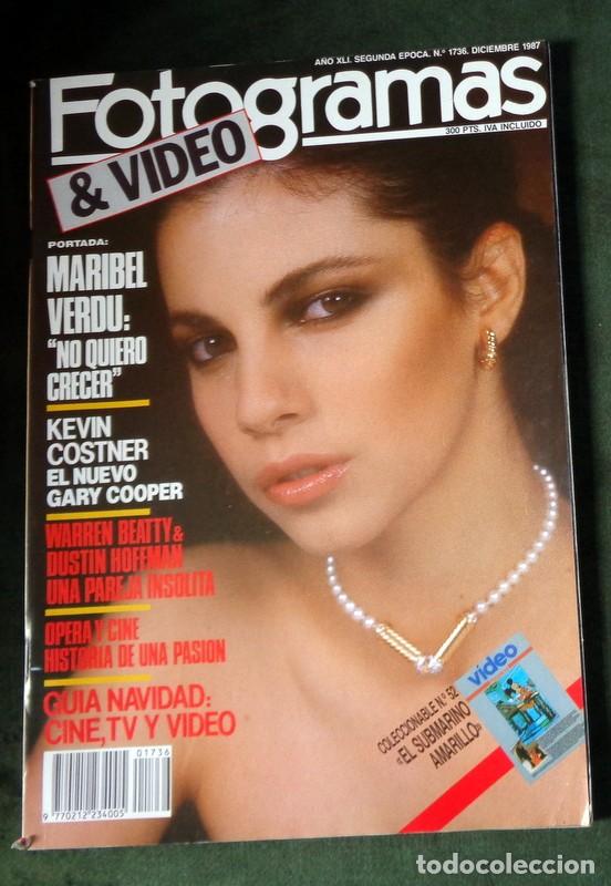 Cine: REVISTA CINE FOTOGRAMAS N&ordm;1736 Diciembre 1987. PORTADA MARIBEL VERD&Uacute;. P&Oacute;STER VIDEO EL VIAJE A&Ntilde;O 1988