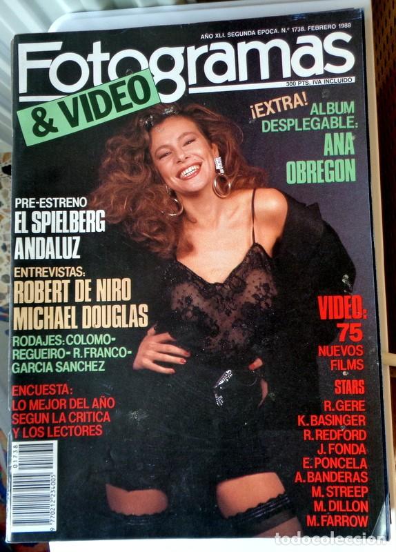 Cine: REVISTA CINE FOTOGRAMAS N&ordm;1738 Febrero 1988. PORTADA Y POSTER DESPLEGABLE ANA OBREG&Oacute;N. EXTRA
