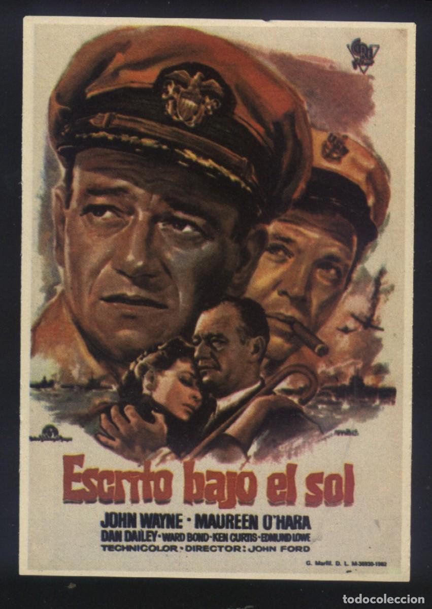 Cine: Q-11940- Escrito bajo el sol (The Wings of Eagles) (FICHA T&Eacute;CNICA)) John Wayne - Maureen O'Hara