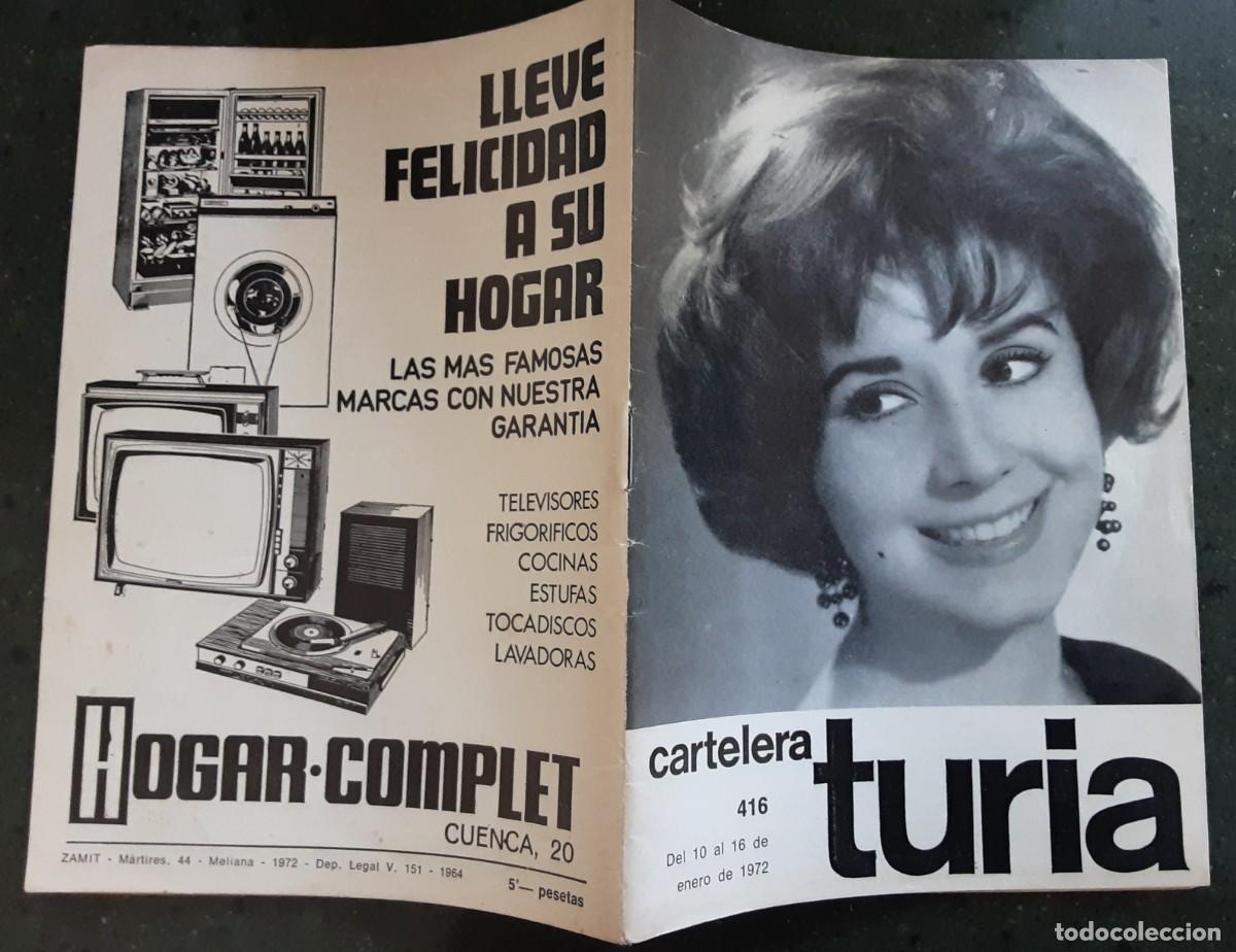 Cine: CARTELERA TURIA N&Uacute;MERO 416, CONCHA VELASCO EN PORTADA.