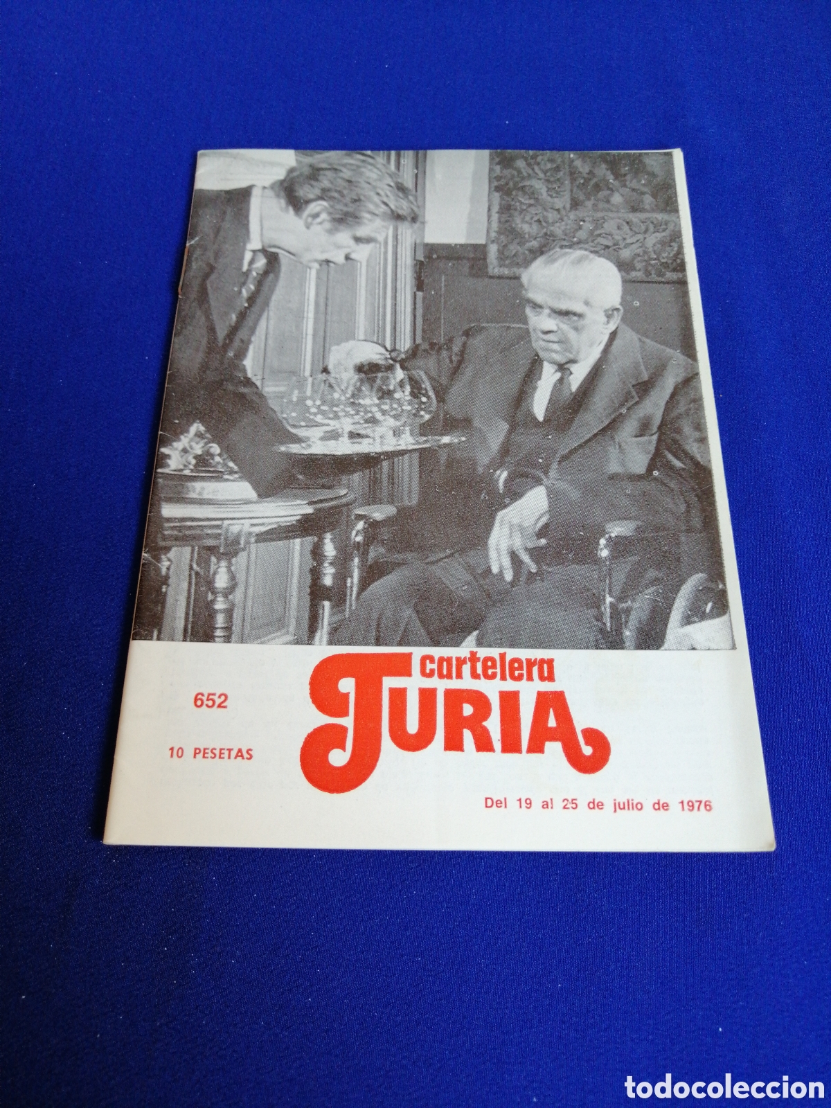 Cin&eacute;ma: CARTELERA TURIA N&Uacute;MERO 652 A&Ntilde;O 1976 PORTADA BORIS KARLOFF - CONTRAPORTADA ROBERT MITCHUM