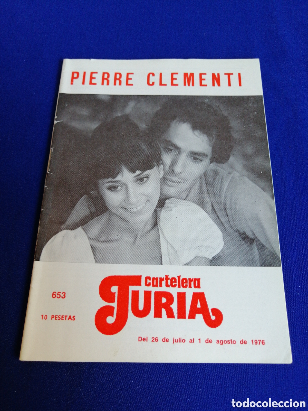 Cinema: CARTELERA TURIA N&Uacute;MERO 653 A&Ntilde;O 1976 PORTADA PIERRE CLEMENTI - CONTRAPORTADA ALAIN DELON