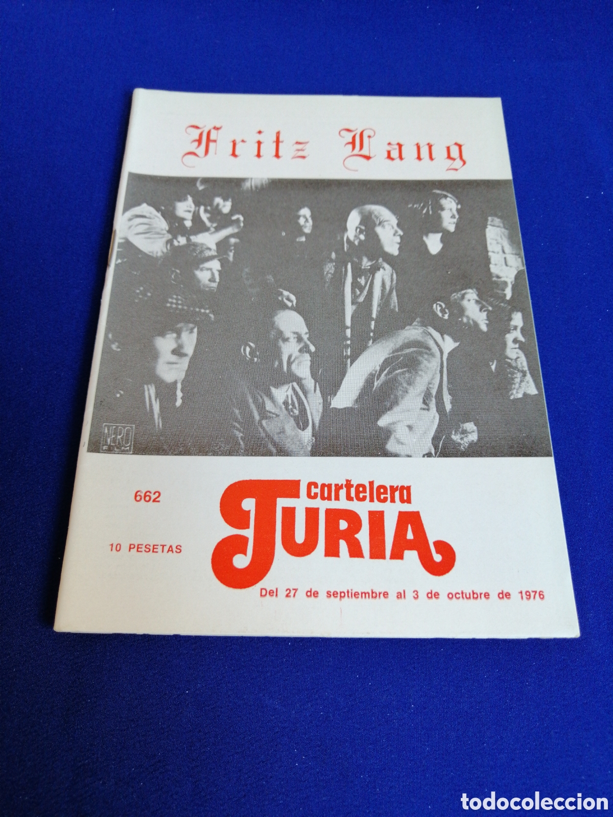 Cinema: CARTELERA TURIA N&Uacute;MERO 662 A&Ntilde;O 1976 PORTADA FRITZ LANG