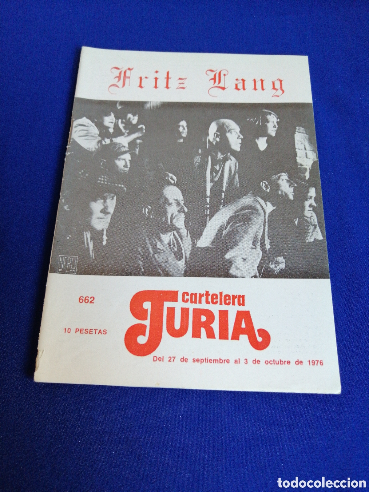 Cinema: CARTELERA TURIA N&Uacute;MERO 662 A&Ntilde;O 1976 PORTADA FRITZ LANG