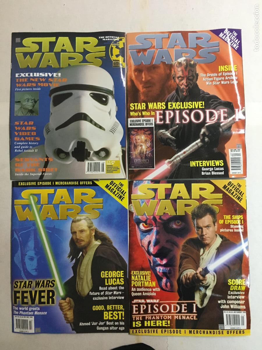 Cine: AFC91 STAR WARS THE OFFICIAL MAGAZINE REVISTA INGLESA LOTE 4 N&Uacute;MEROS DE 1997 A 1999