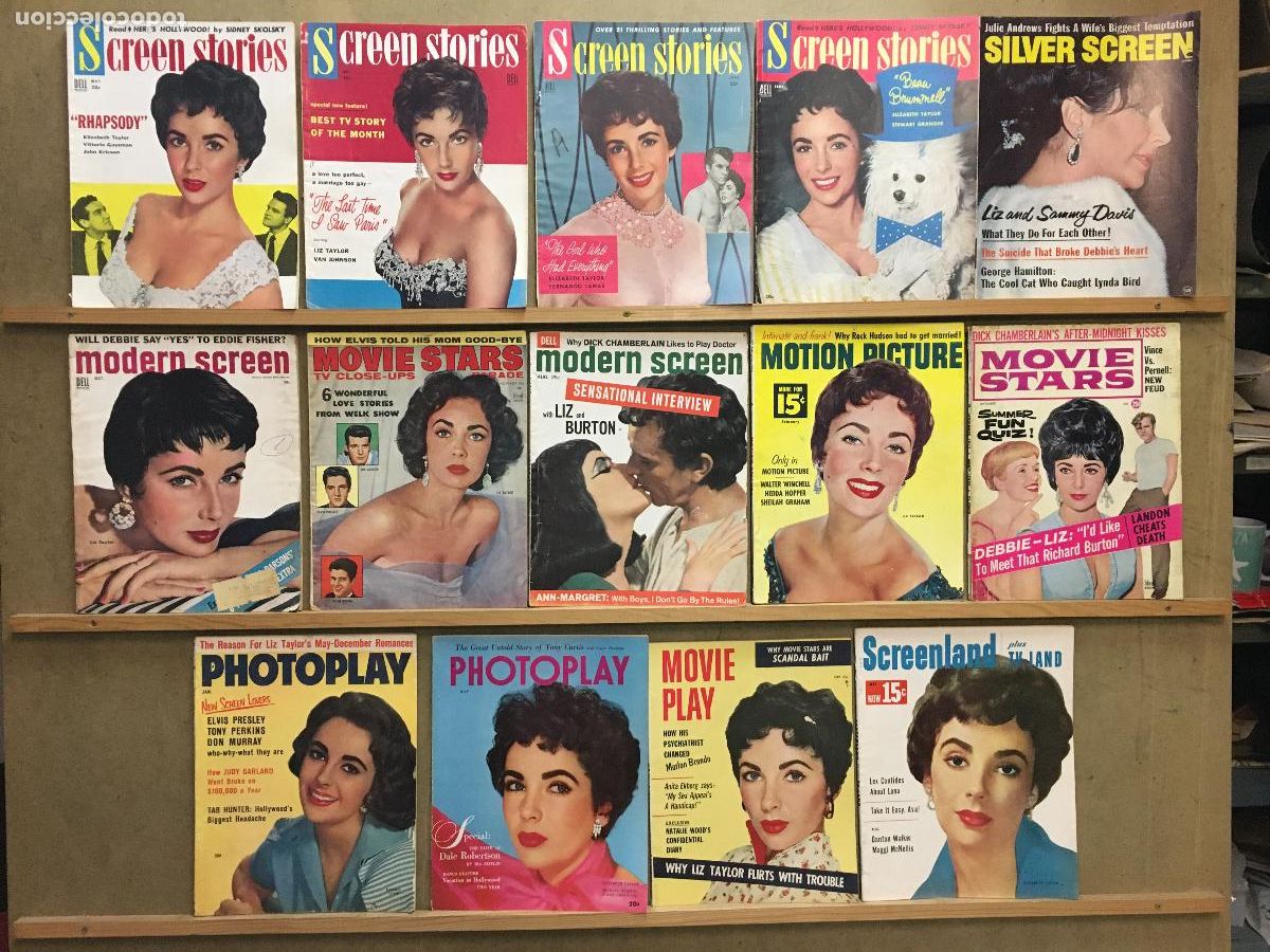 Cinema: AFC92 ELIZABETH TAYLOR MODERN SCREEN SCREEN STORIES Y OTRAS LOTE 14 REVISTAS AMERICANAS 1954-66