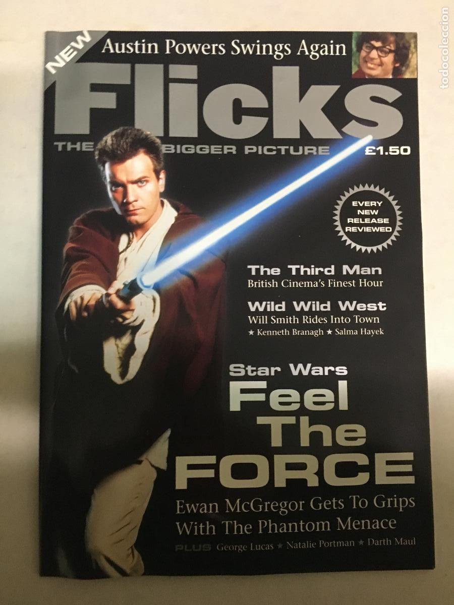 Cine: AFC94 FLICKS STAR WARS LA AMENAZA FANTASMA EPISODIO 1 REVISTA ORIGINAL INGLESA