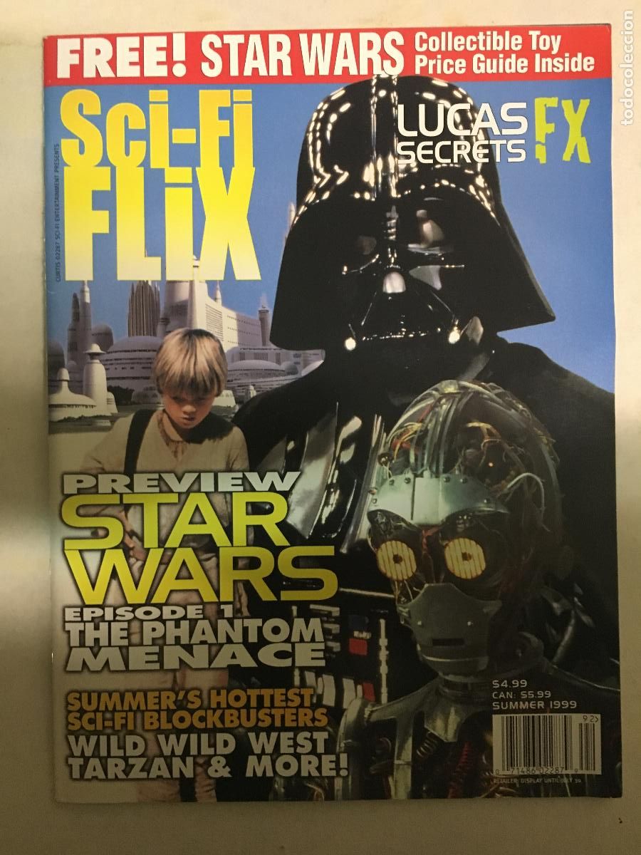 Cine: AFC96 SCI-FI FLIX STAR WARS LA AMENAZA FANTASMA EPISODIO 1 REVISTA ORIGINAL INGLESA + GUIA PRECIOS