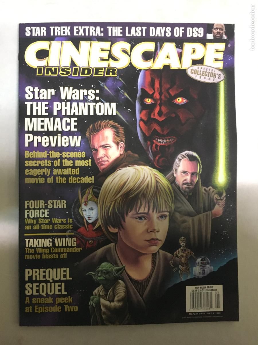 Cine: AFC98 CINESCAPE INSIDER STAR WARS LA AMENAZA FANTASMA EPISODIO 1 REVISTA ORIGINAL AMERICANA