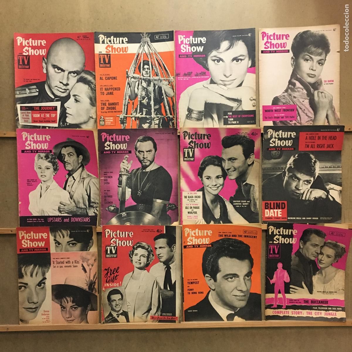 Cinema: AFD00 PICTURE SHOW LOTE 14 REVISTAS INGLESAS 1959 GARY COOPER YUL BRYNNER MATURE BARTOK