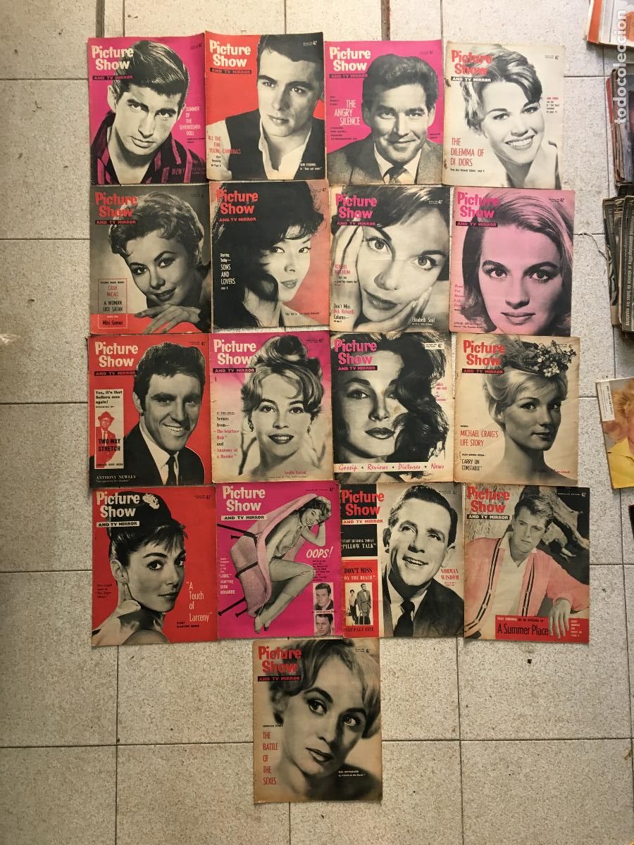 Cinema: AFD01 PICTURE SHOW LOTE 17 REVISTAS INGLESAS 1960 JANE FONDA TROY DONAHUE HAMILTON MIMIEUX