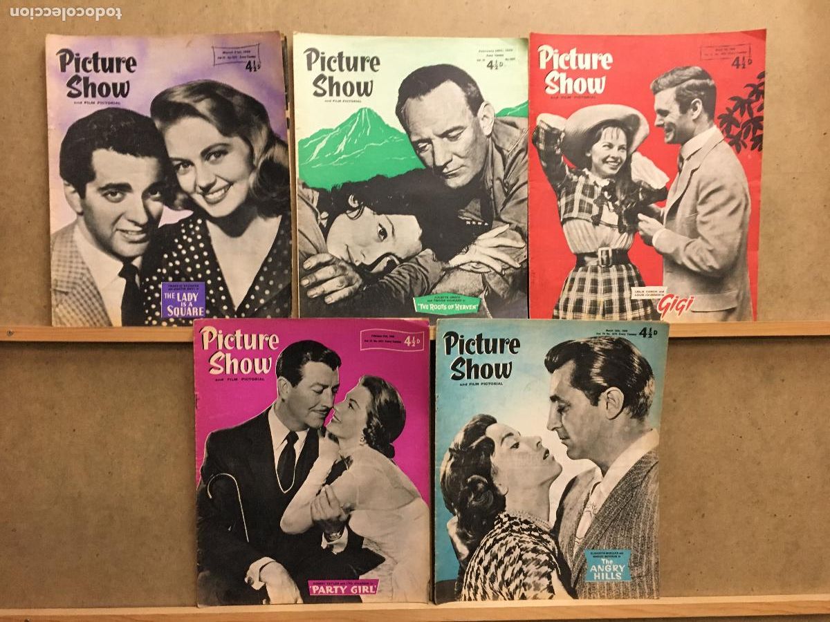 Cinema: AFD02 PICTURE SHOW LOTE 5 REVISTAS INGLESAS 1959 LESLIE CARON ROBERT TAYLOR CYD CHARISSE
