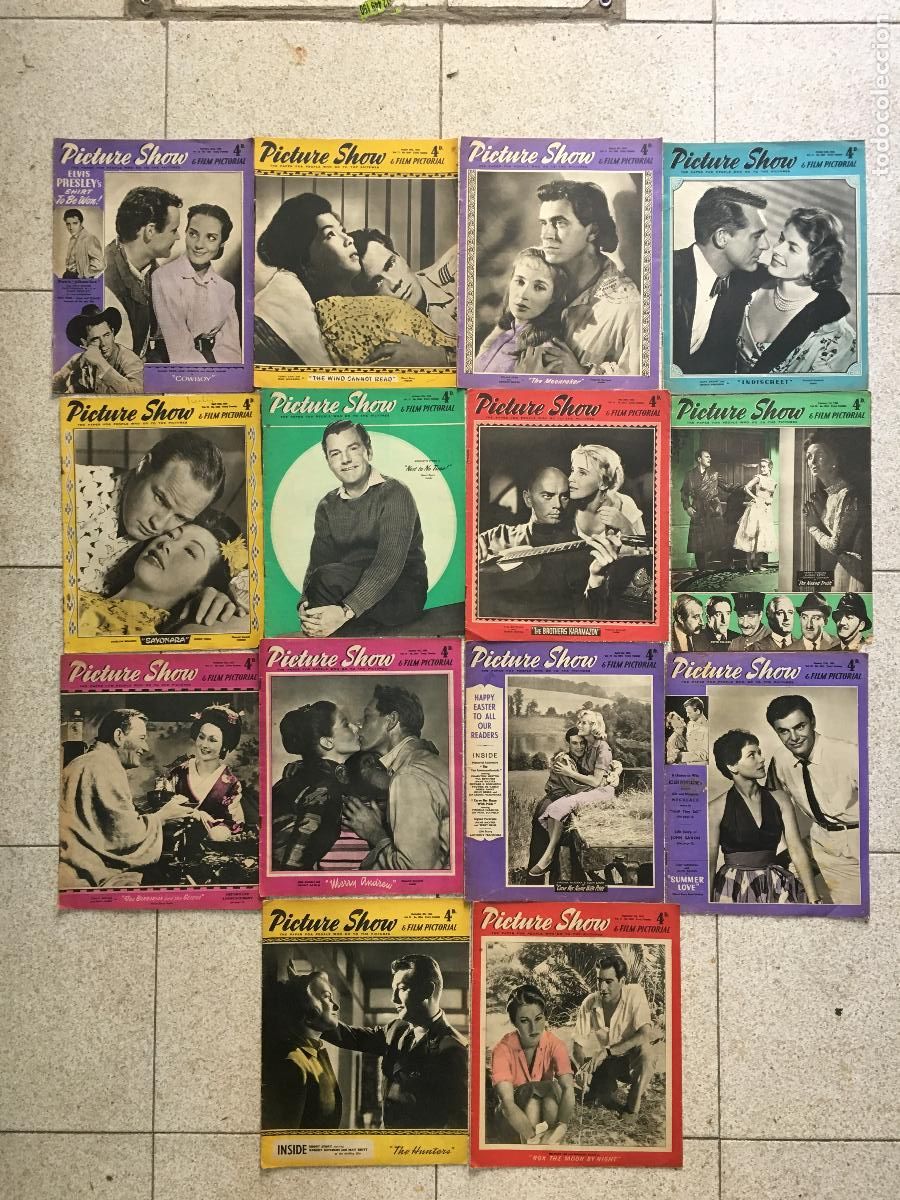 Cinema: AFD07 PICTURE SHOW LOTE 14 REVISTAS INGLESAS 1958 CARY GRANT INGRID BERGMAN JOHN WAYNE