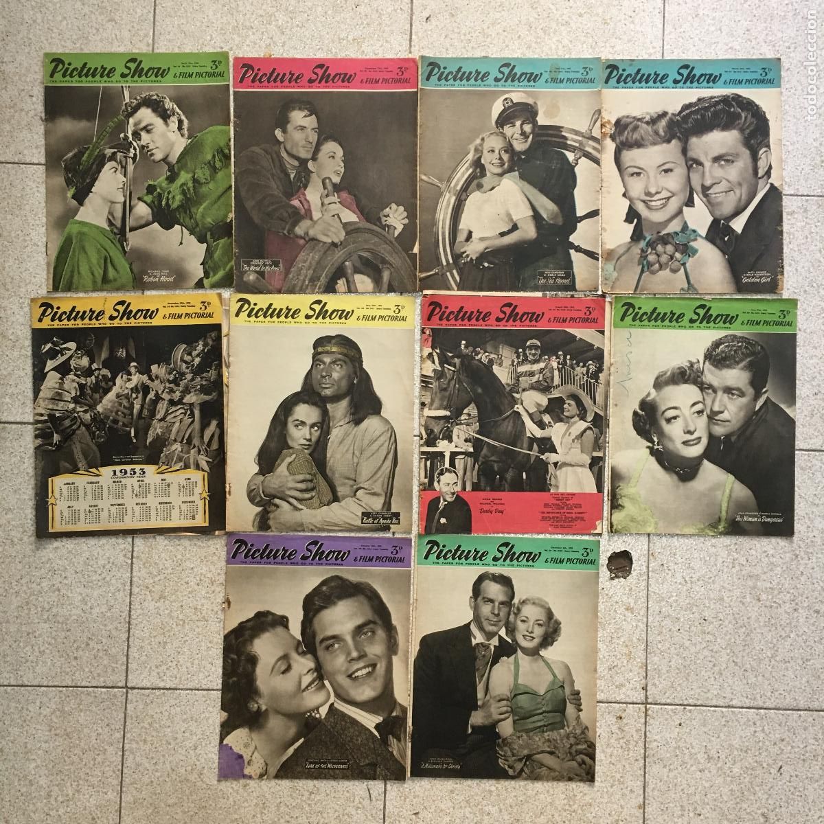 Cine: AFD08 PICTURE SHOW LOTE 10 REVISTAS INGLESAS 1952 JOAN CRAWFORD GREGORY PECK ELEANOR PARKER