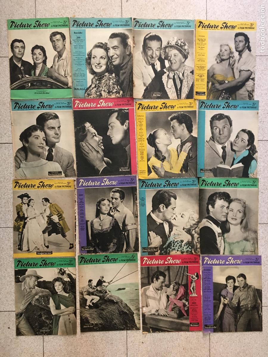 Cinema: AFD09 PICTURE SHOW LOTE 16 REVISTAS INGLESAS 1954 JANET LEIGH SUSAN HAYWARD GARY COOPER TAYLOR
