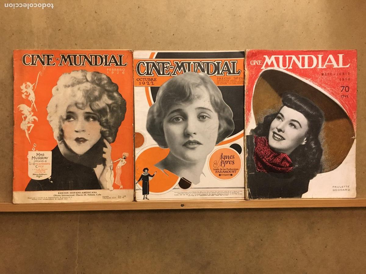 Cinema: AFD25 CINE MUNDIAL REVISTA AMERICANA EN ESPA&Ntilde;OL LOTE 3 NUMEROS