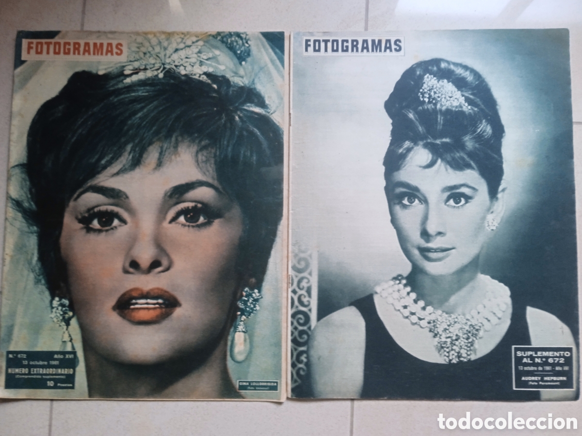 Cine: Revista Fotogramas n&deg;672 y suplemento Gina Lollobrigida Audrey Hepburn Gloria Swanson Judy Garland