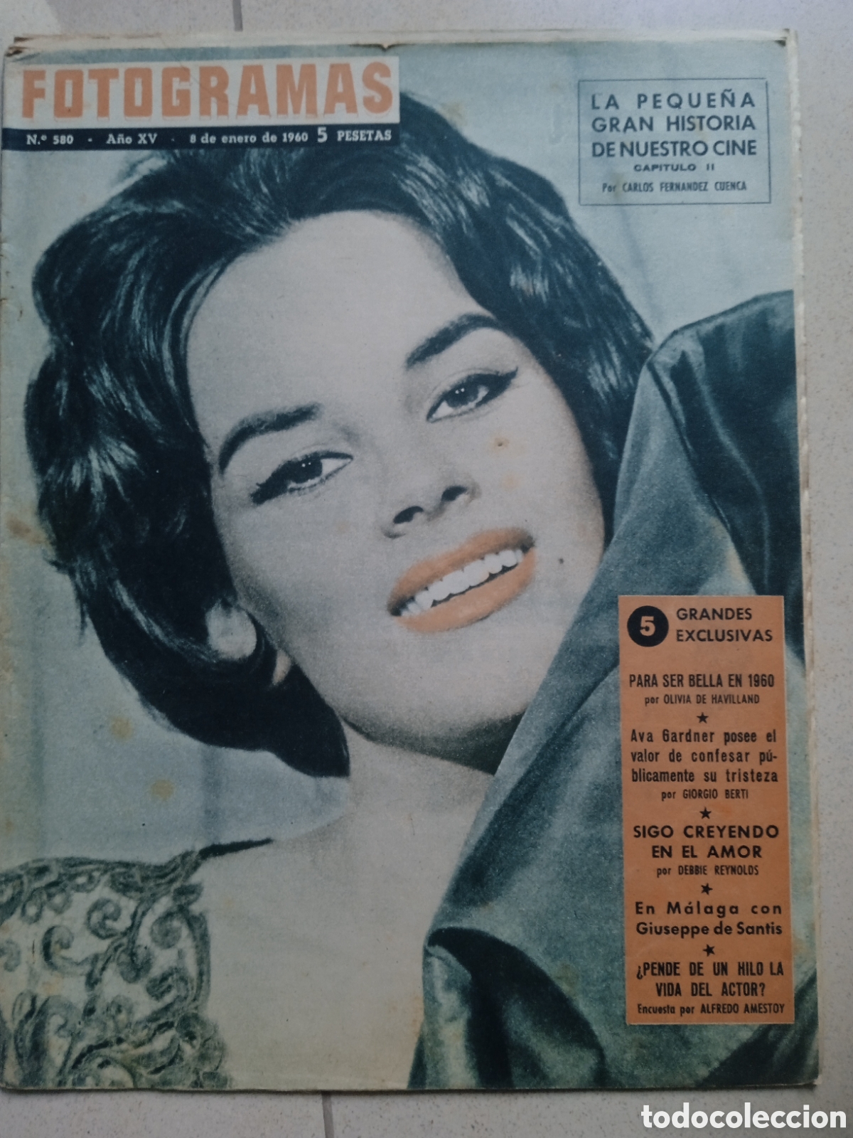 Cine: Fotogramas n&deg;580 08/01/1960 Ava Gardner