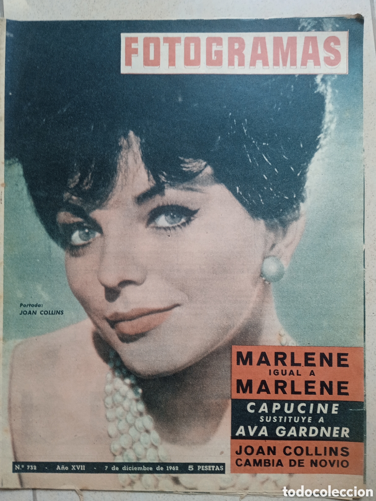 Cine: Fotogramas 732 07/12/1962 Joan Collins Capucine Marlene Dietrich
