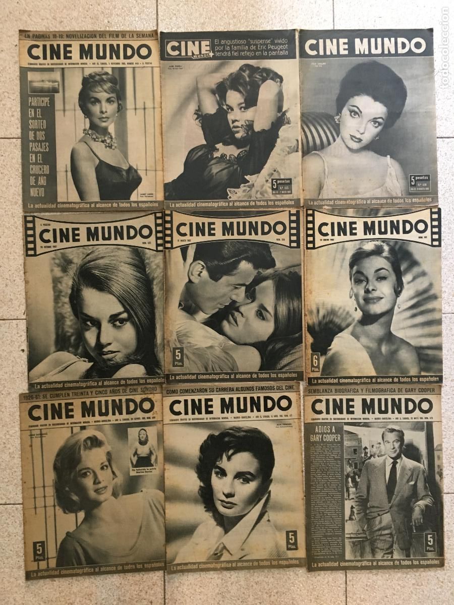 Cinema: AFD32 CINE MUNDO LOTE 9 REVISTAS ESPA&Ntilde;OLAS 1960-61-62-63