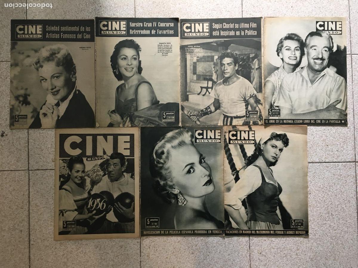 Cin&eacute;ma: AFD35 CINE MUNDO LOTE 7 REVISTAS ESPA&Ntilde;OLAS 1955 - 1957