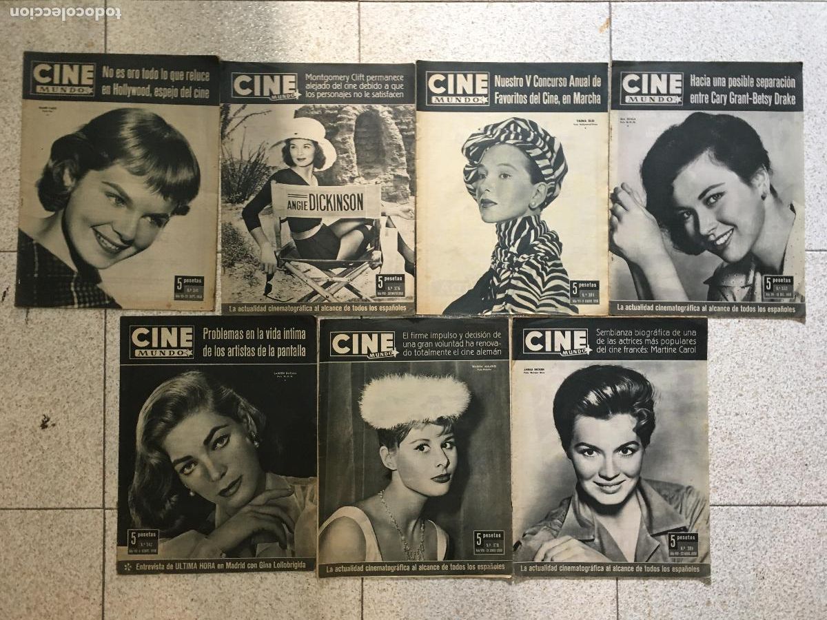 Cin&eacute;ma: AFD34 CINE MUNDO LOTE 7 REVISTAS ESPA&Ntilde;OLAS 1958-59