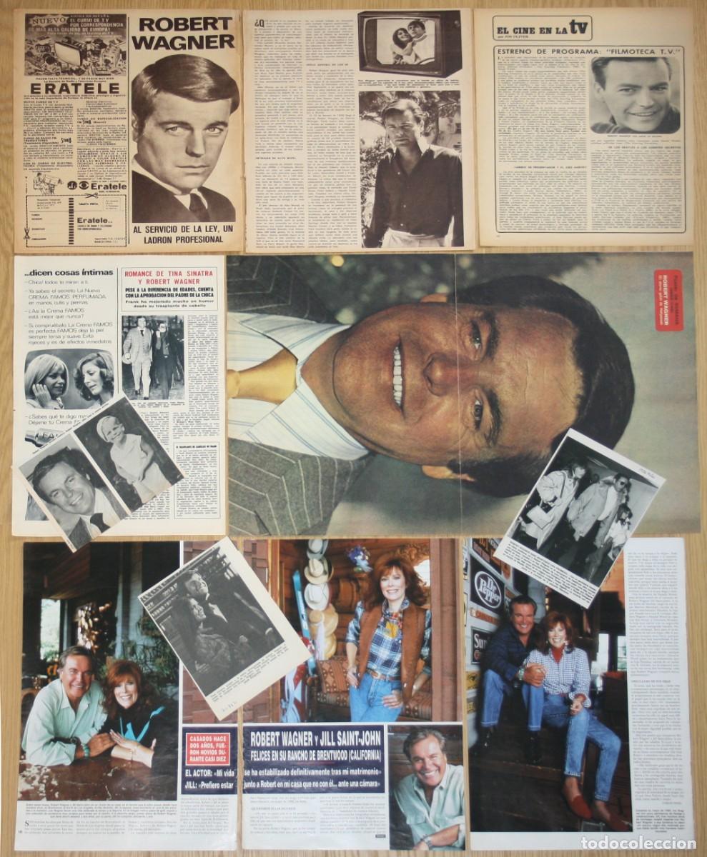 Cine: ROBERT WAGNER lote prensa spain magazine clippings 1960s/1980s fotos cine actor Jill St. John