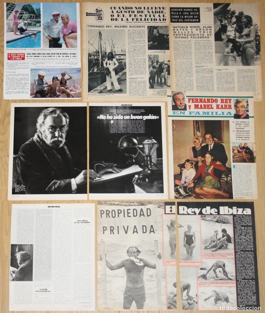 Cine: FERNANDO REY lote prensa 1960s/1980s fotos spain clippings cine espa&ntilde;ol actor La Coru&ntilde;a