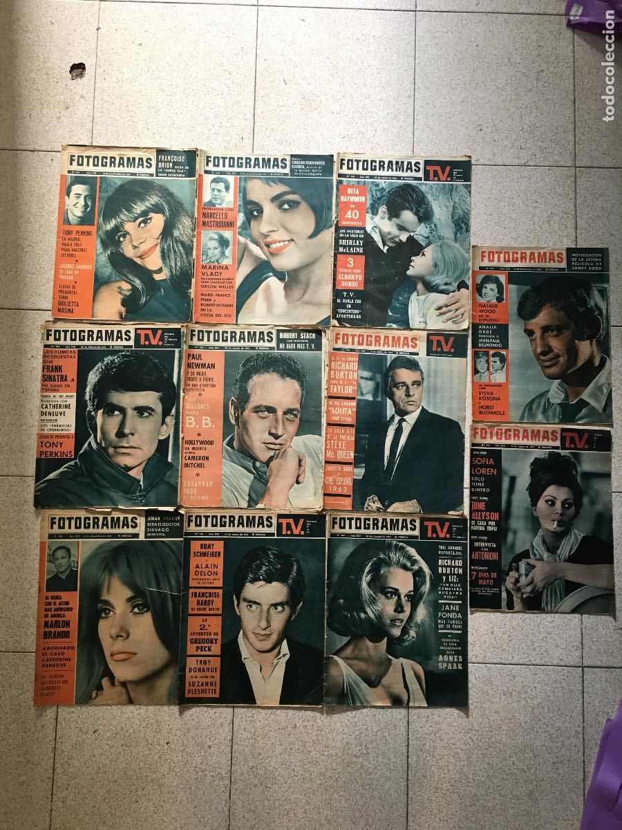 Cine: AFD39 FOTOGRAMAS REVISTA ESPA&Ntilde;OLA LOTE 11 NUMEROS 1964