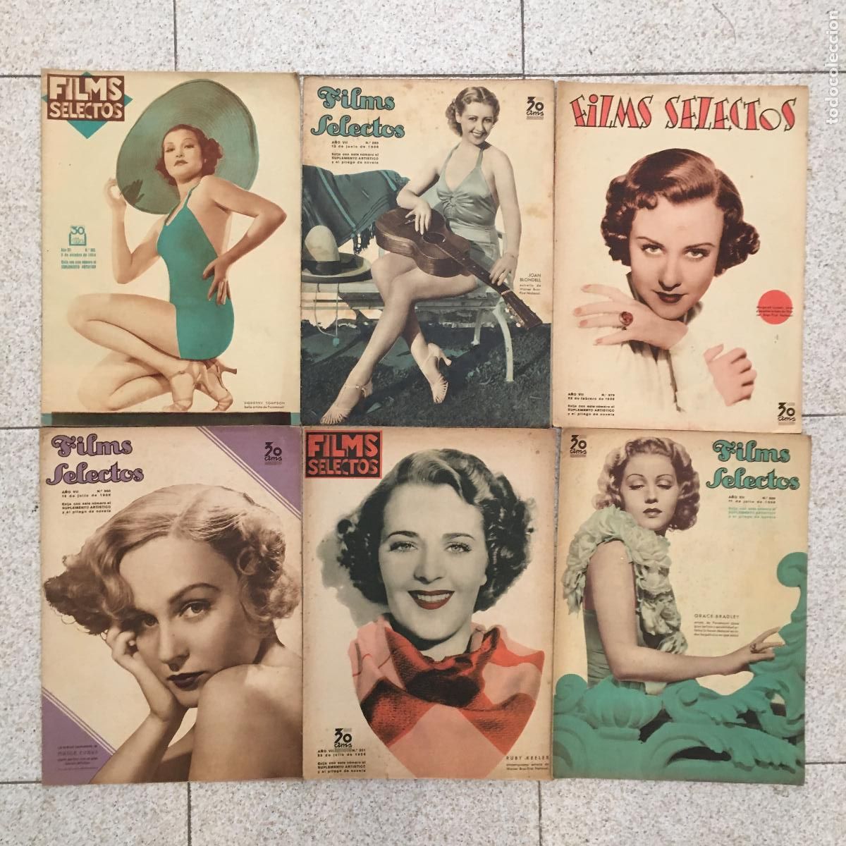 Cinema: AFD44 FILMS SELECTOS REVISTA ESPA&Ntilde;OLA LOTE 6 NUMEROS 1936