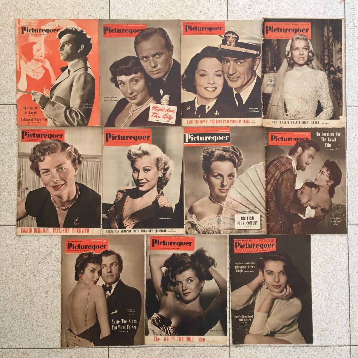 Cinema: AFD45 PICTUREGOER REVISTA INGLESA LOTE 11 NUMEROS a&ntilde;os 40-50