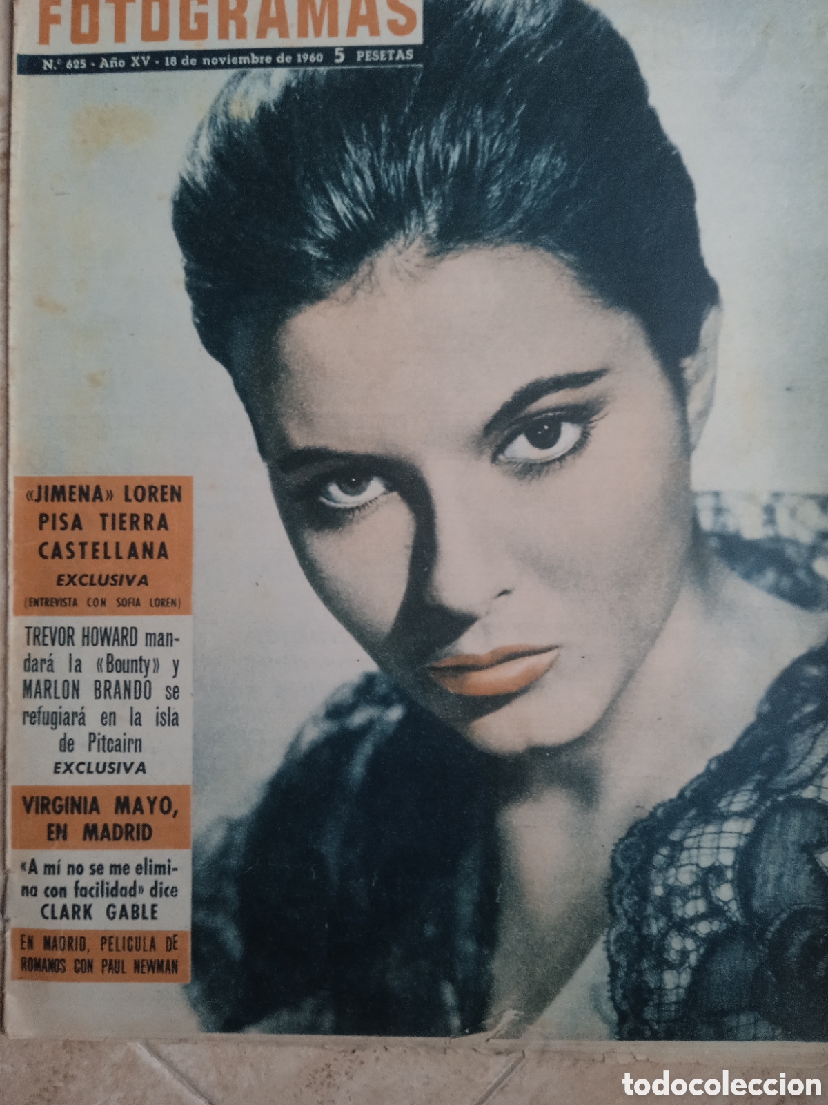 Cine: Fotogramas n&deg;625 Sofia Loren Clark Gable Audrey Hepburn