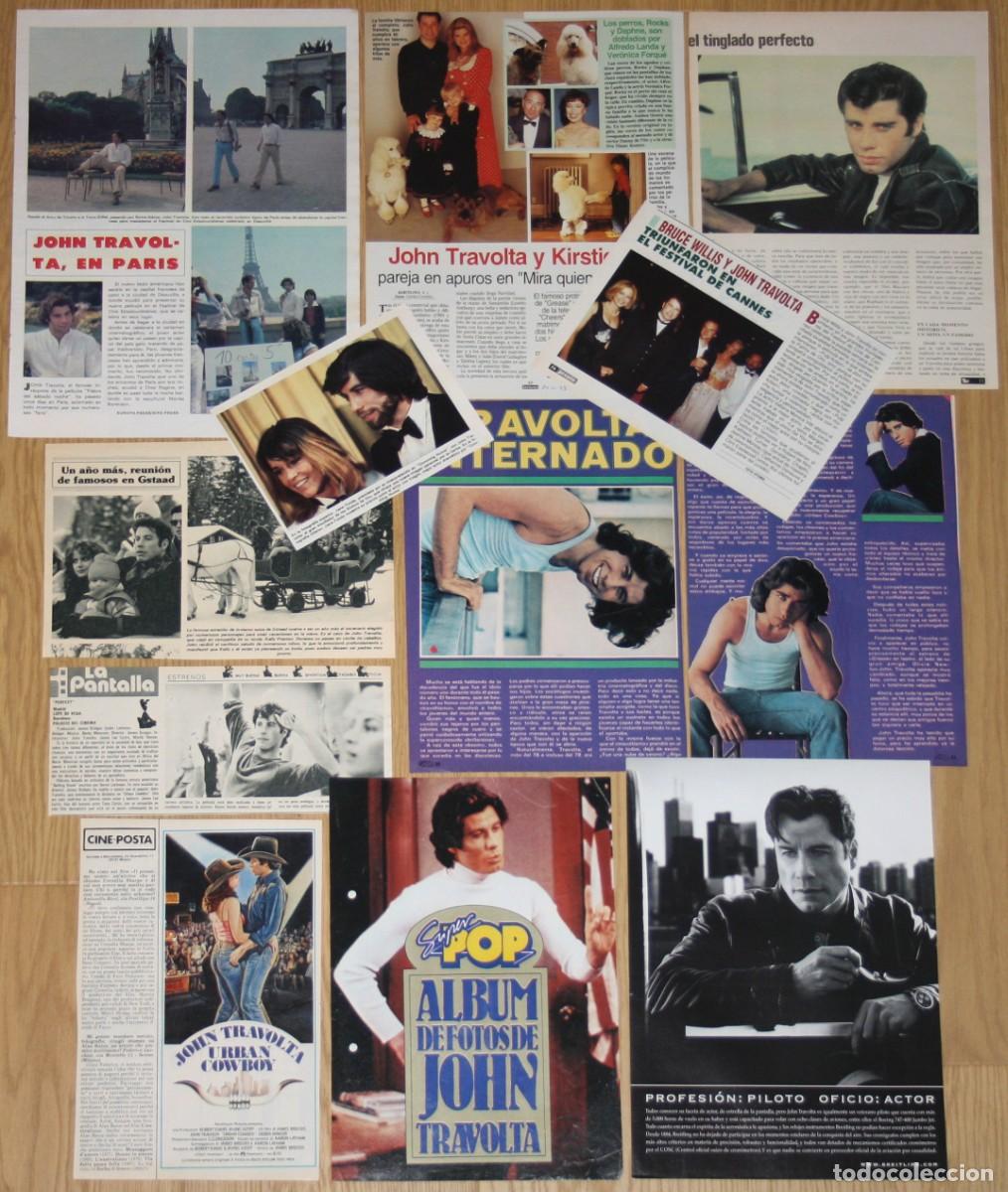 Cine: JOHN TRAVOLTA lote prensa 1970s/00s spain magazine clippings fotos Grease actor cine tarantino