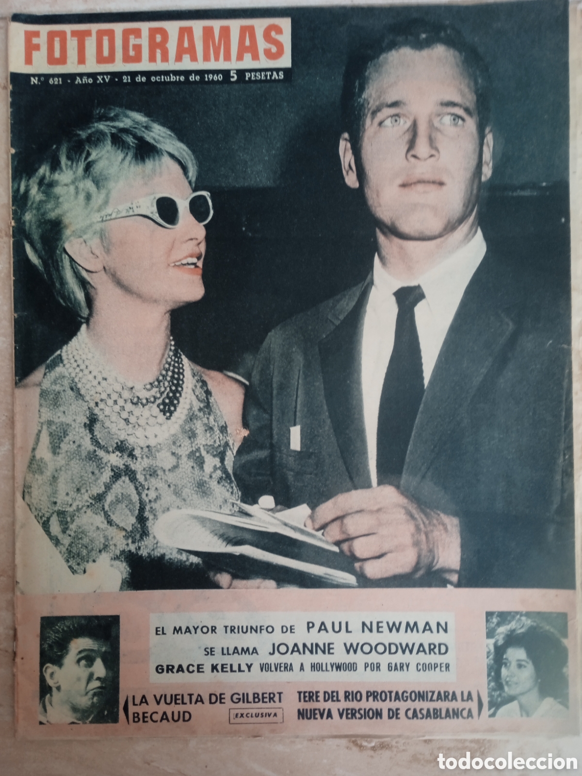 Cine: Fotogramas n&deg;621 21/10/1960 Paul Newman y Joanne Woodward Grace Kelly