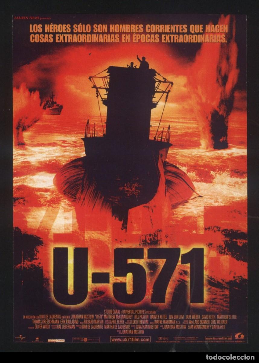 Cine: Q-11958- U-571 (FICHA T&Eacute;CNICA) Matthew McConaughey - Bill Paxton - Harvey Keitel