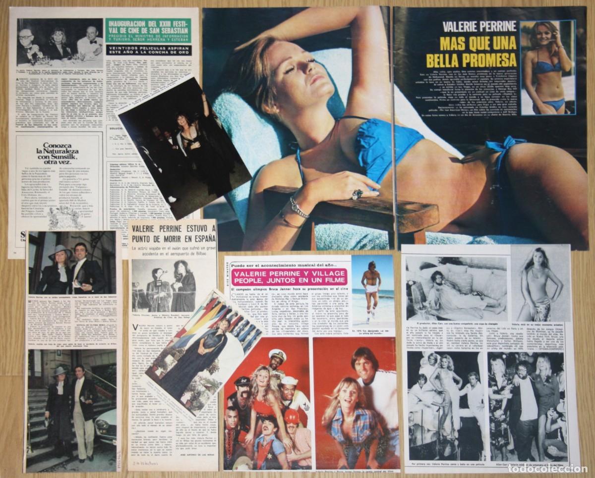 Cine: VALERIE PERRINE lote prensa 1970s spain magazine clippings sexy photos USA actress model recortes