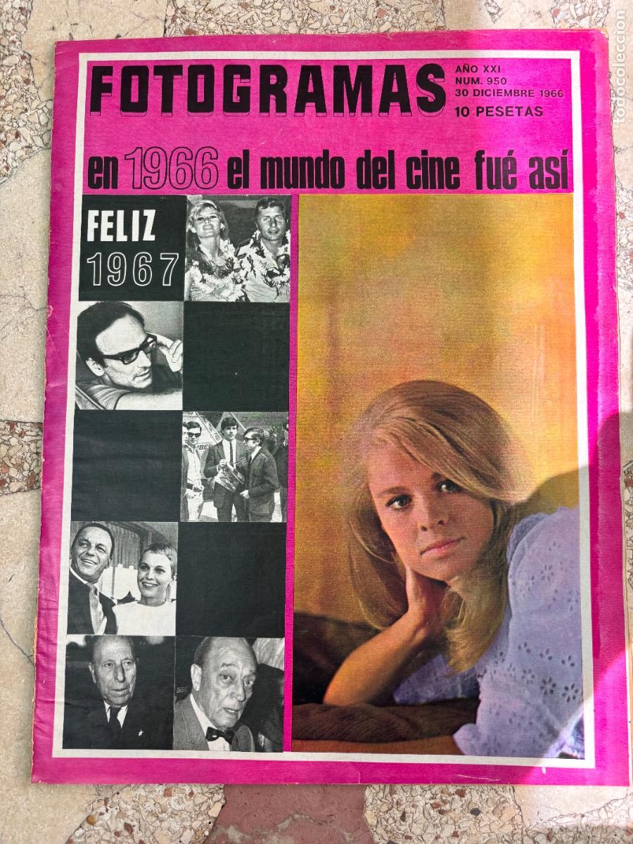Cine: FOTOGRAMAS N&ordm; 950 A&Ntilde;O 1966. ENTREVISTA ROMY SCHNEIDER. BOB HOPE. MICHELANGELO ANTONIONI.