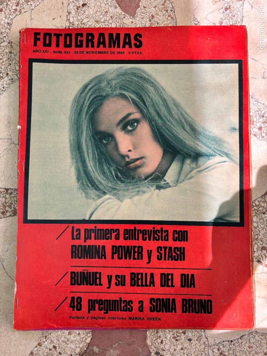Cine: FOTOGRAMAS N&ordm; 945 A&Ntilde;O 1966. MARIKA GREEN EN PORTADA. ENTREVISTA ROMINA POWER. LUIS BU&Ntilde;UEL.