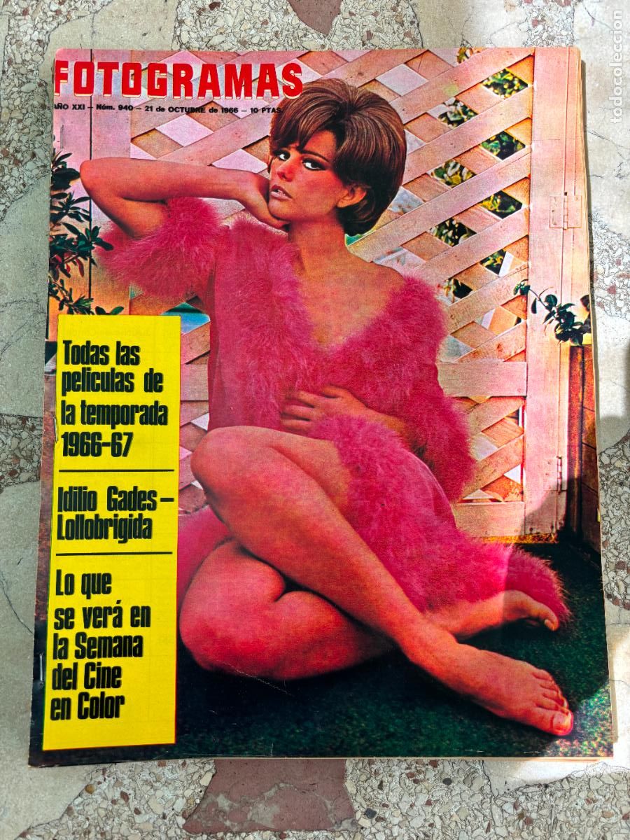 Cine: FOTOGRAMAS N&ordm; 940 A&Ntilde;O 1966. CLAUDIA CARDINALE EN PORTADA. CHAPLIN. IDILIO GADES. LOLLOBRIGIDA.