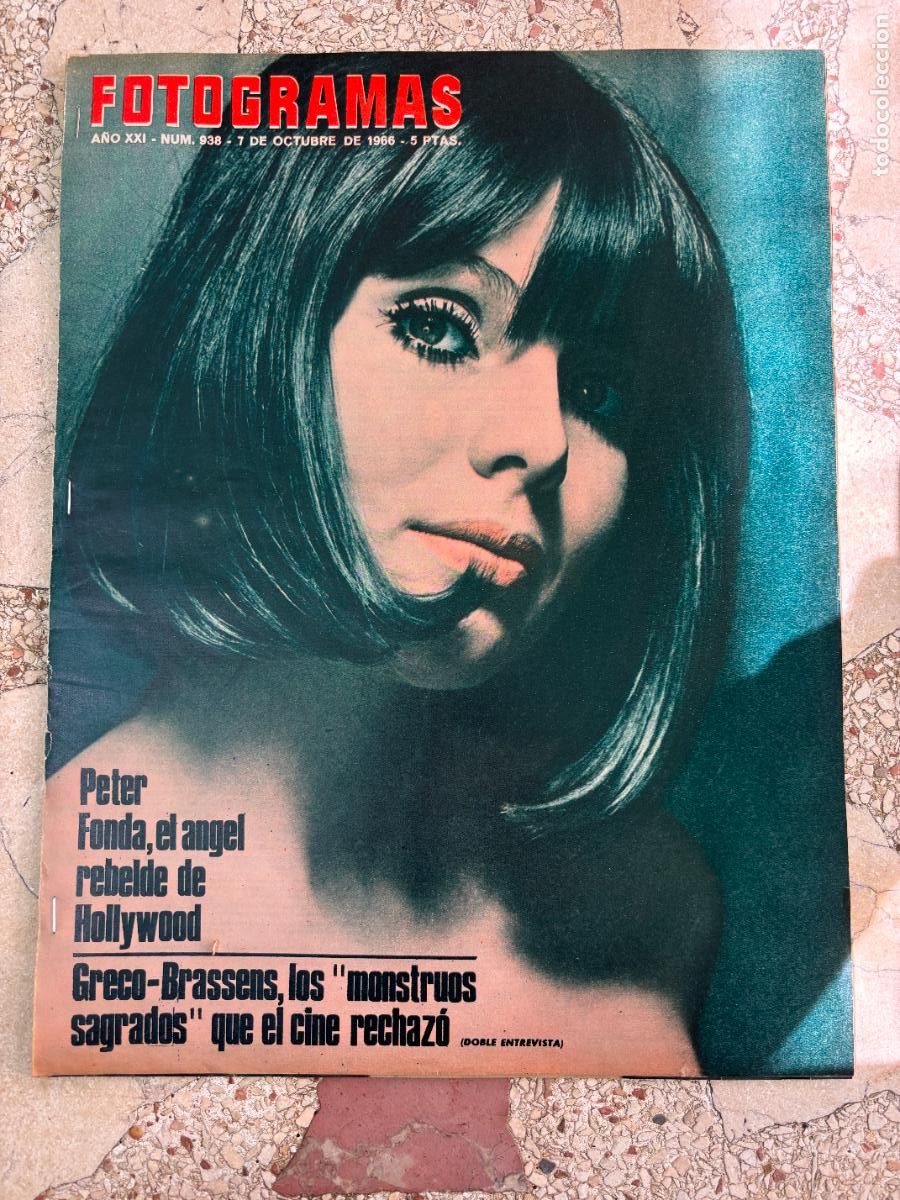 Cine: FOTOGRAMAS N&ordm; 938 A&Ntilde;O 1966. ANNE CHARLOTTE SJOBERG EN PORTADA. PETER FONDA. GRECO-BRASSENS.