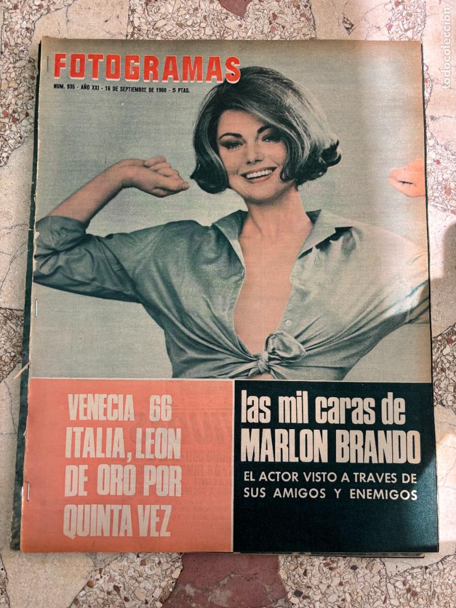 Cine: FOTOGRAMAS N&ordm; 935 A&Ntilde;O 1966. SYLVIA KOSCINA EN PORTADA. MARLON BRANDO. MICKEY ROONEY.