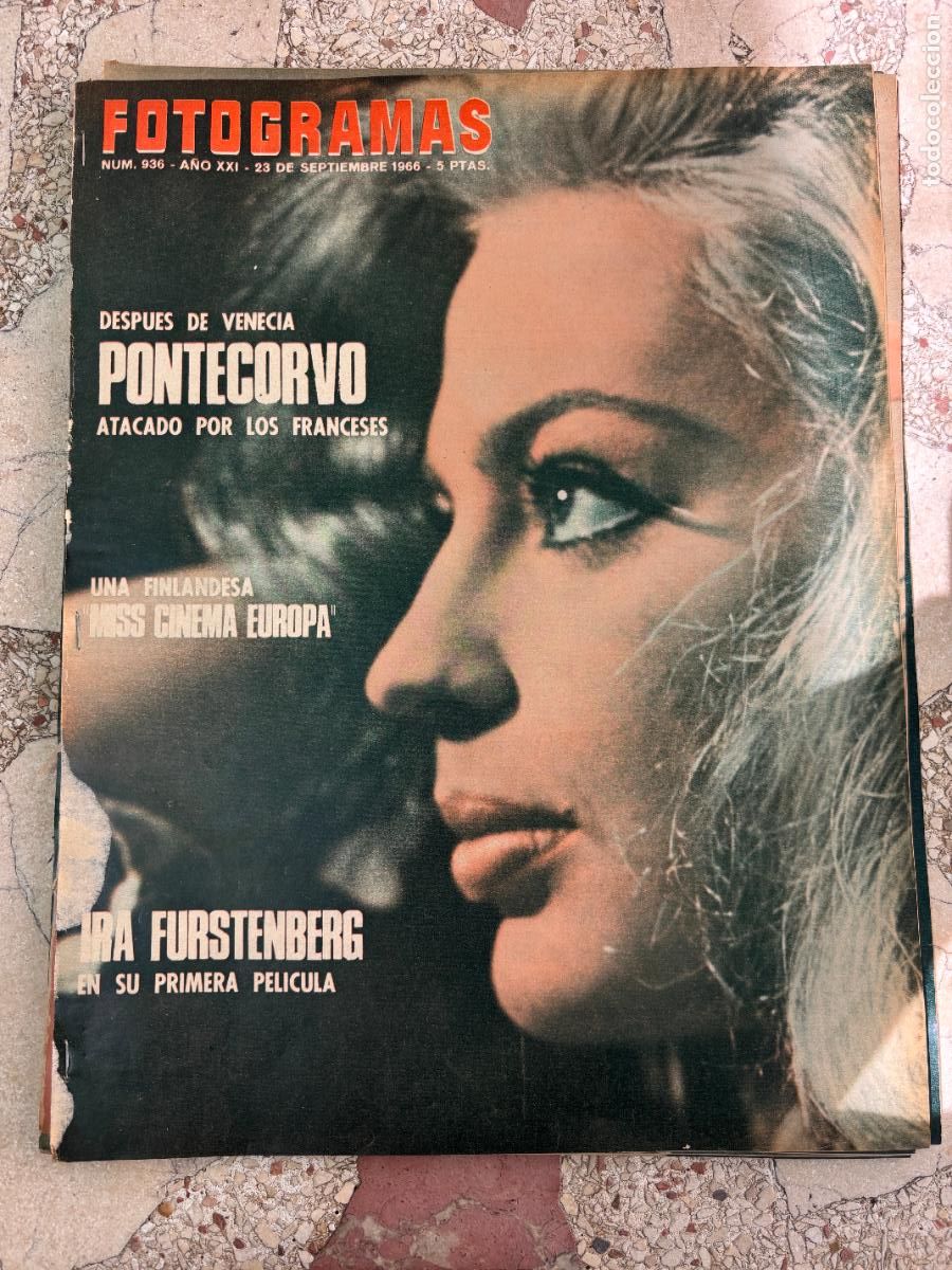 Cine: FOTOGRAMAS N&ordm; 936 A&Ntilde;O 1966. IRA FURSTENBERG EN PORTADA. TCHERKASSOV. RAFF VALLONE.