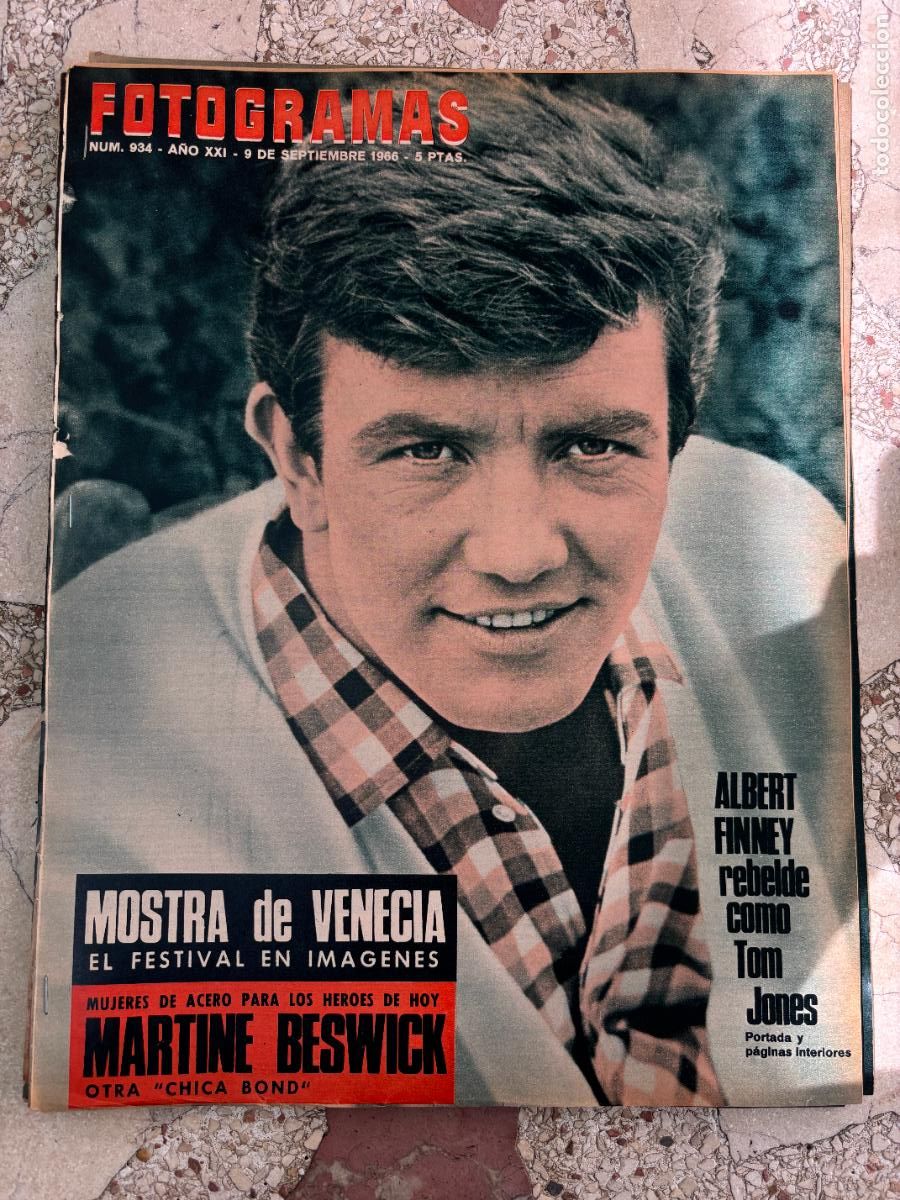 Cine: FOTOGRAMAS N&ordm; 934 A&Ntilde;O 1966. ALBERT FINNEY EN PORTADA. MARTINE BESWICK. ANN MARGET.