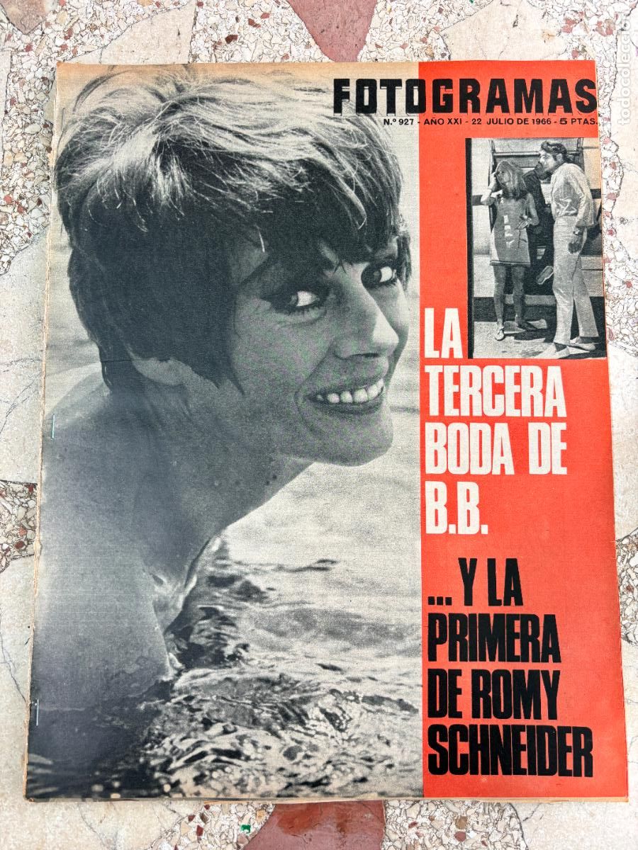 Cine: FOTOGRAMAS N&ordm; 927 A&Ntilde;O 1966. ANITA EKBERG EN PORTADA. ROMY SCHNEIDER. HARRY MEYEN. ALAIN DELON.