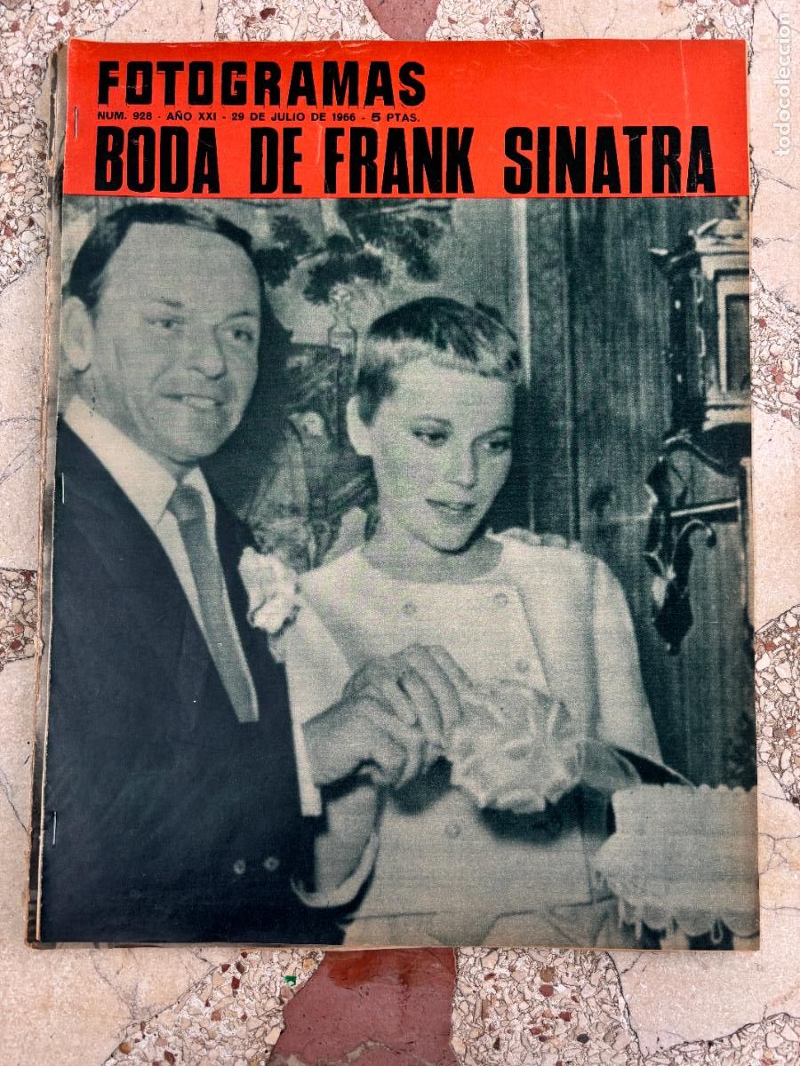 Cine: FOTOGRAMAS N&ordm; 928 A&Ntilde;O 1966. BODA DE FRANK SINATRA Y MIA FARROW EN PORTADA. MARINA VLADY.